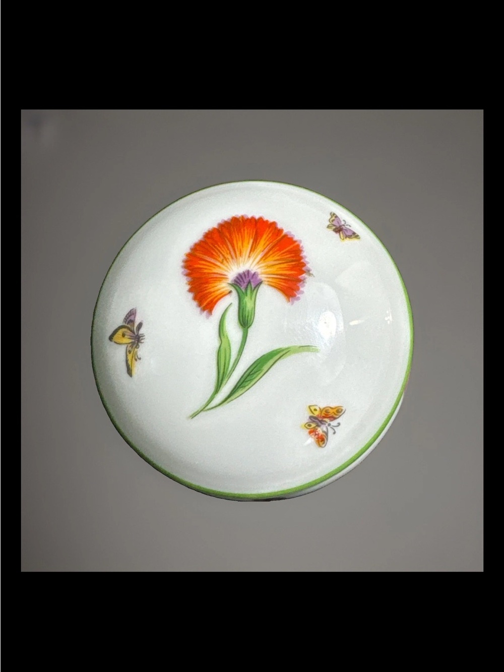Tiffany & Co. Limoges France Tiffany Garden Small Lidded Trinket Box 2.25”